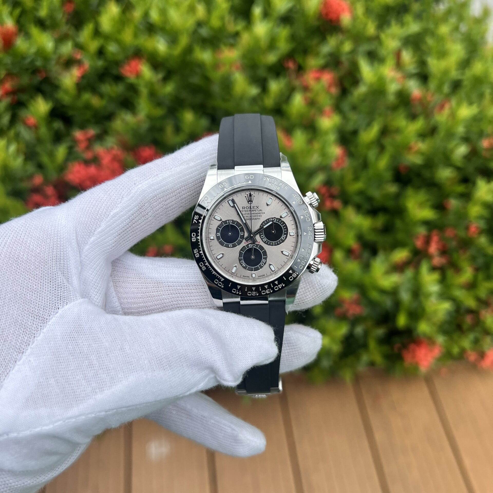 Rolex Rep 11 Watch Daytona 116519LN Gray Dial Rubber Strap Clean Factory 40mm - Top club