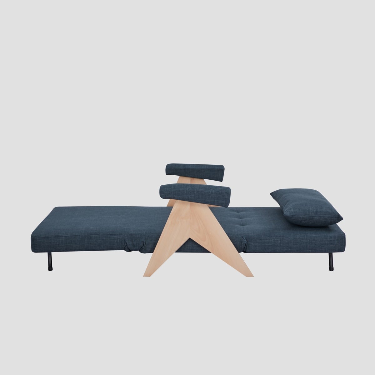 Sofa CALORE 1-osobowa, z funkcją spania ciemnoszara 117x90x82 cm