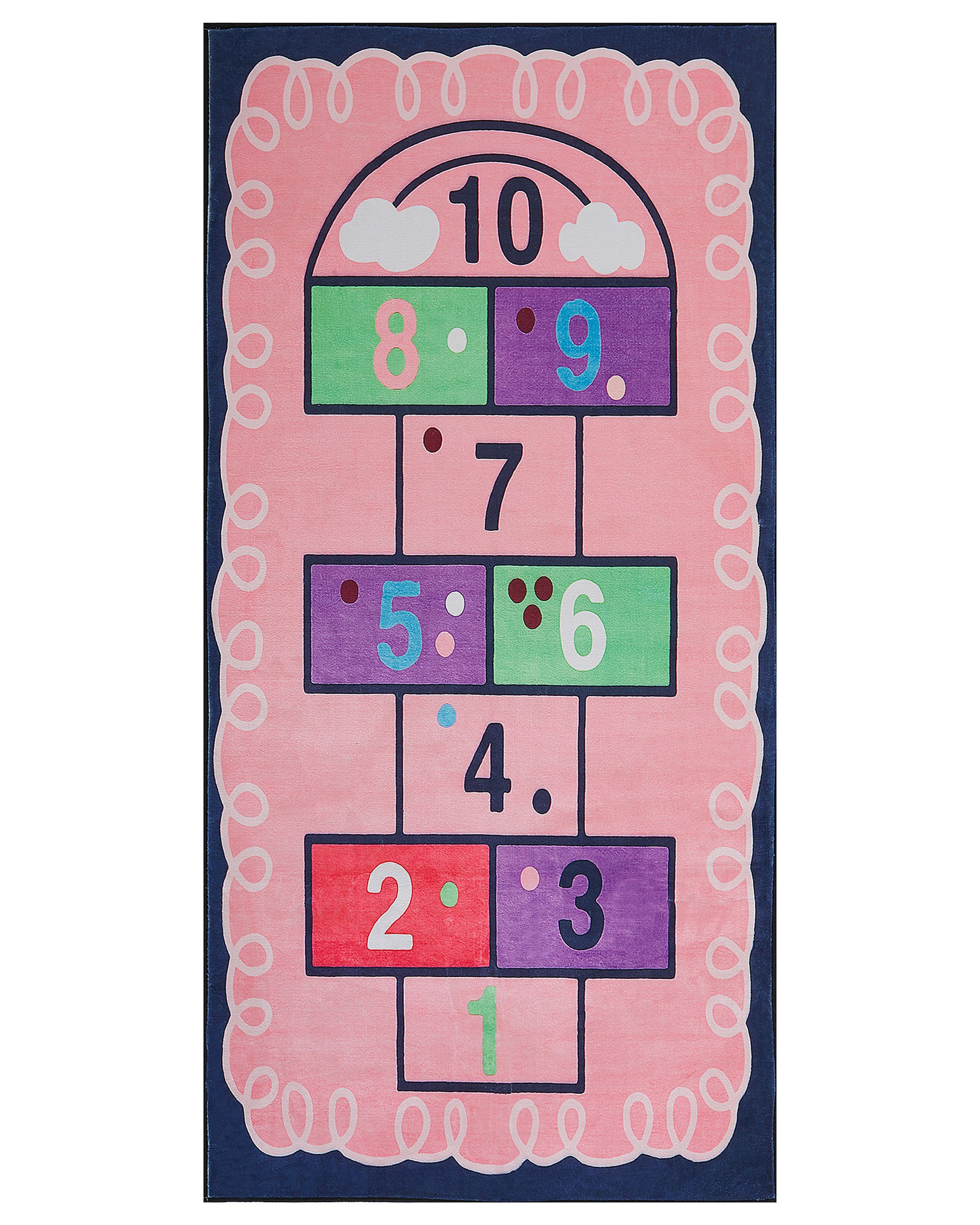 Kids Rug HONAZ Pink 80 x 150 cm