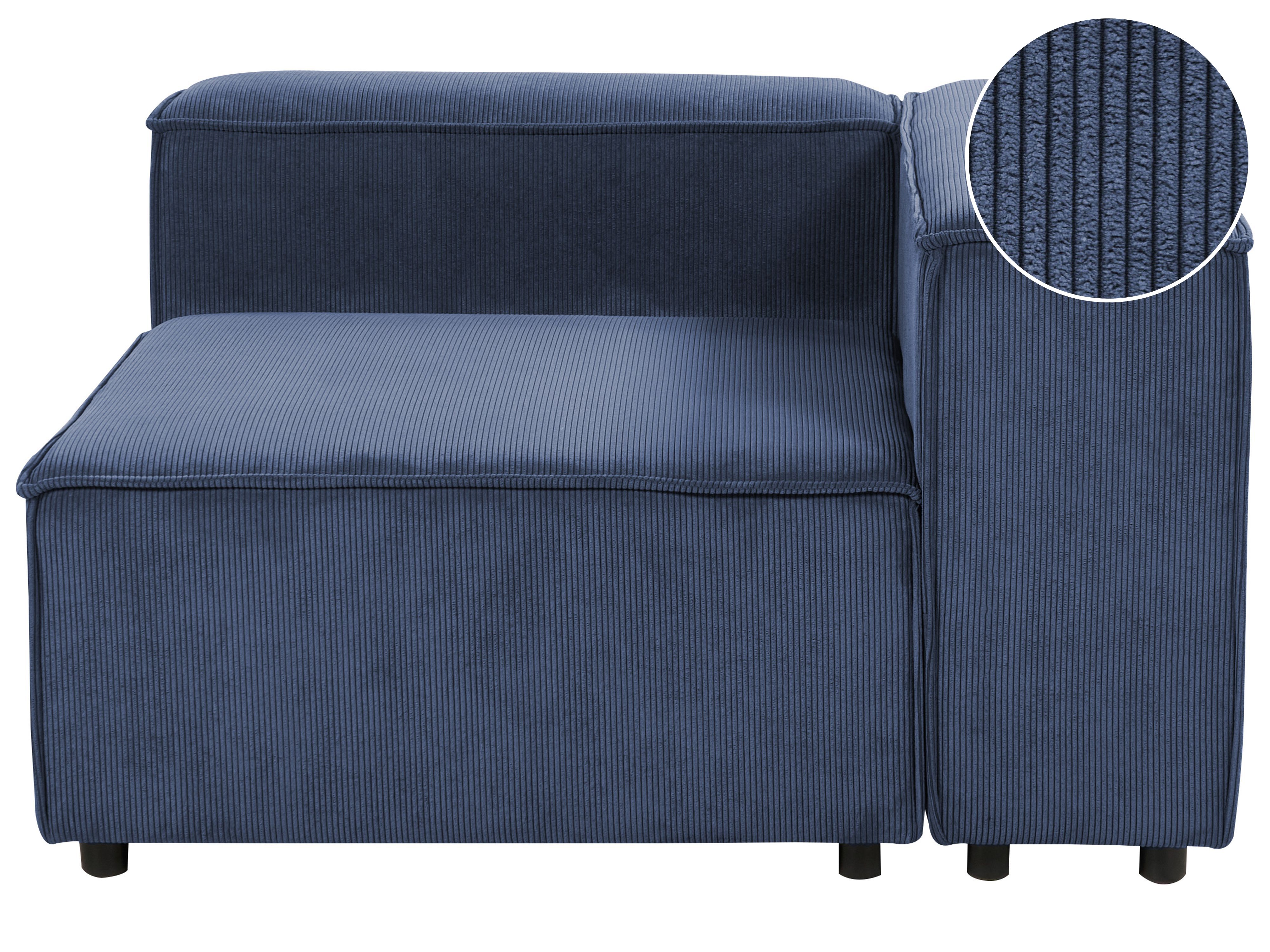 Corner Seat ARDAL Corduroy Dark Blue Left Hand