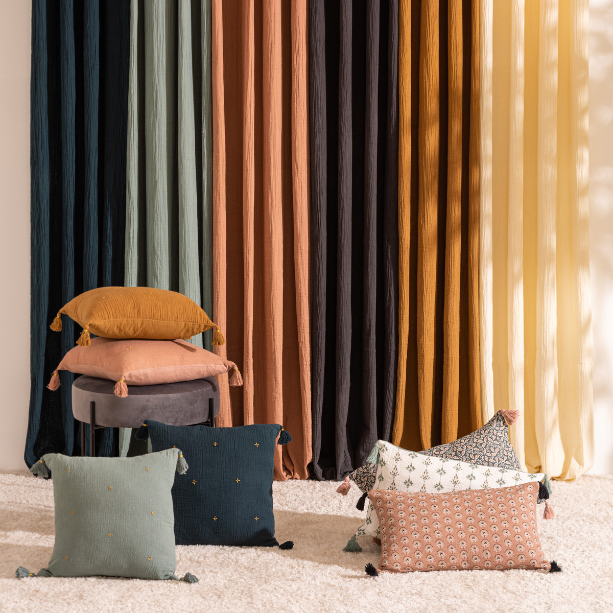 Cushion "Jamana" Dark grey, 40x40 cm