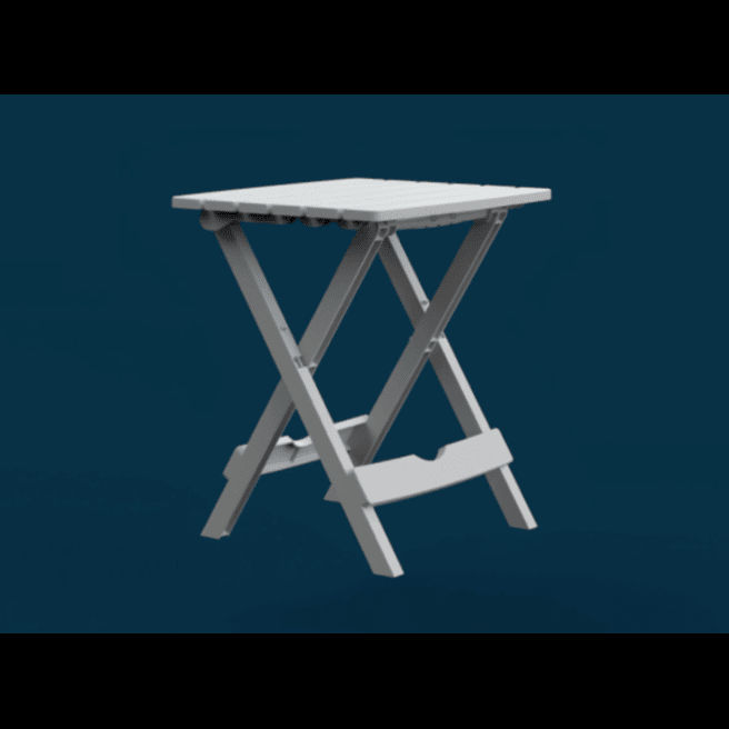 Adams Quik-Fold Teal 15 In. x 17.5 In. Rectangle Resin Folding Side Table