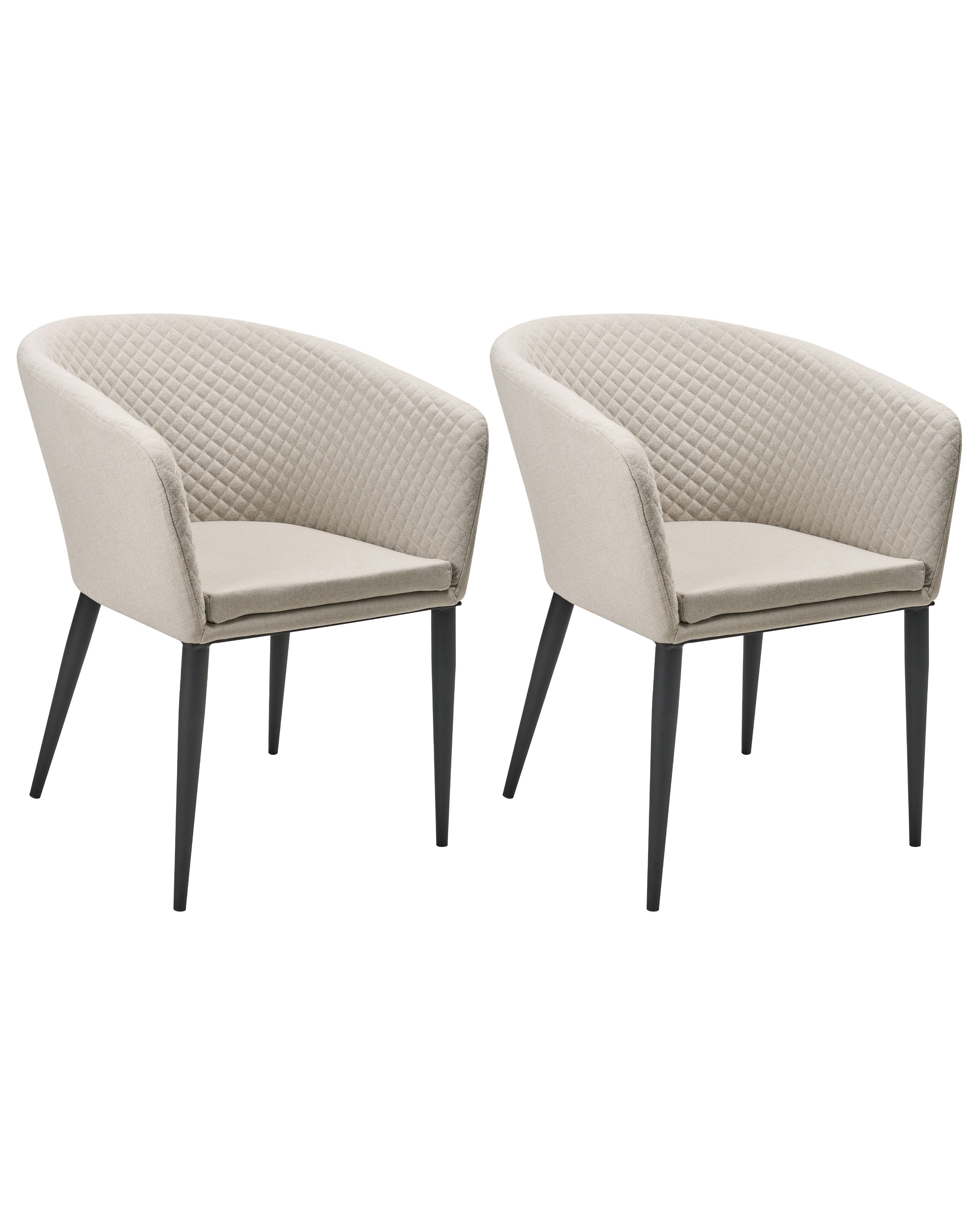 Set of 2 Garden Chairs CURGOS Fabric Beige