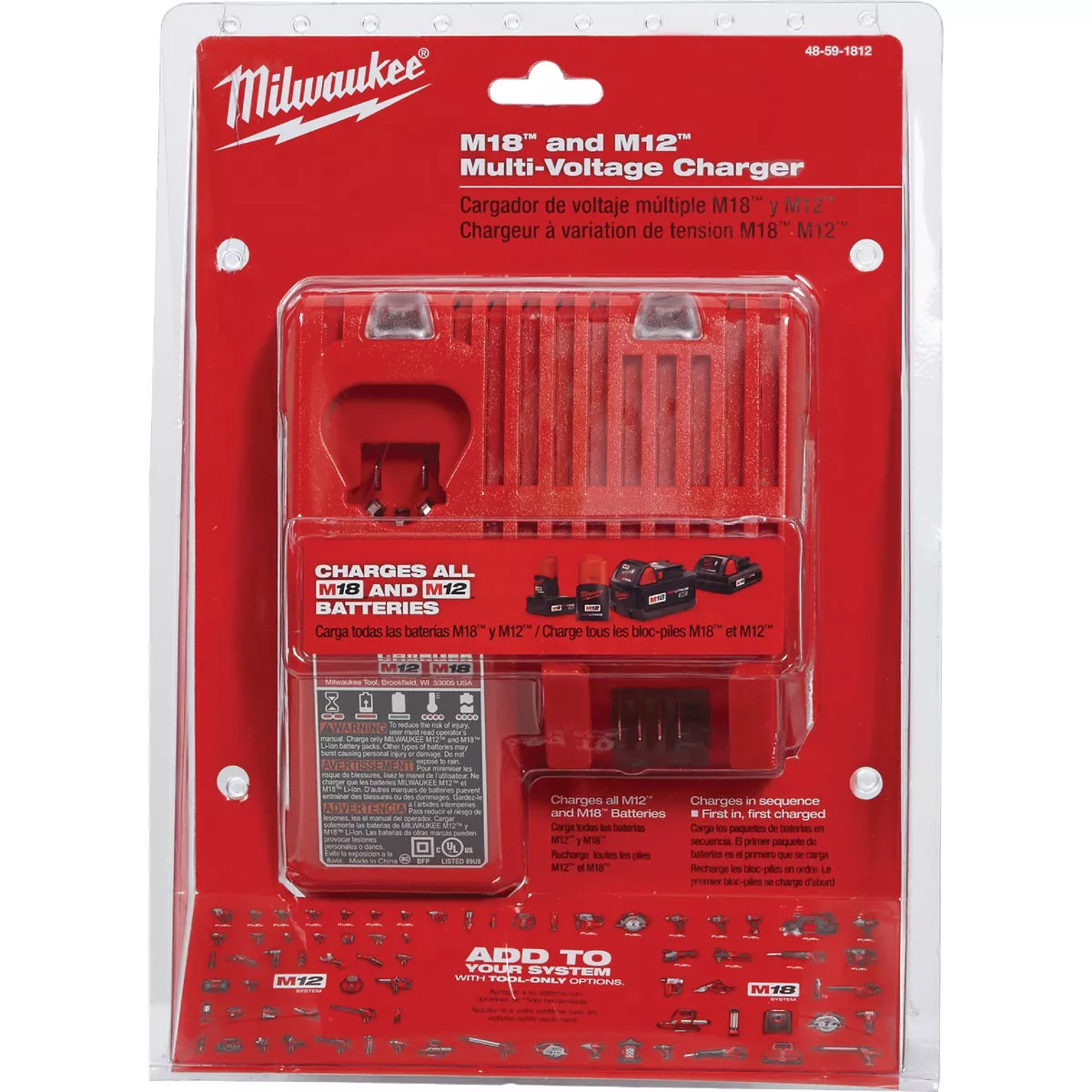 Milwaukee M12/M18 Lithium-Ion Multi-Voltage Battery Charger