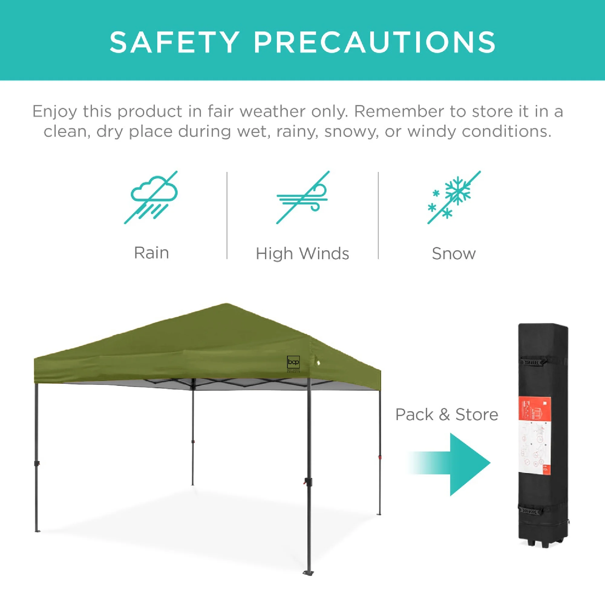 Best Choice Products 10x10ft Easy Setup Pop Up Canopy w/ 1-Button Setup, Wheeled Case, 4 Weight Bags - White - Image 48