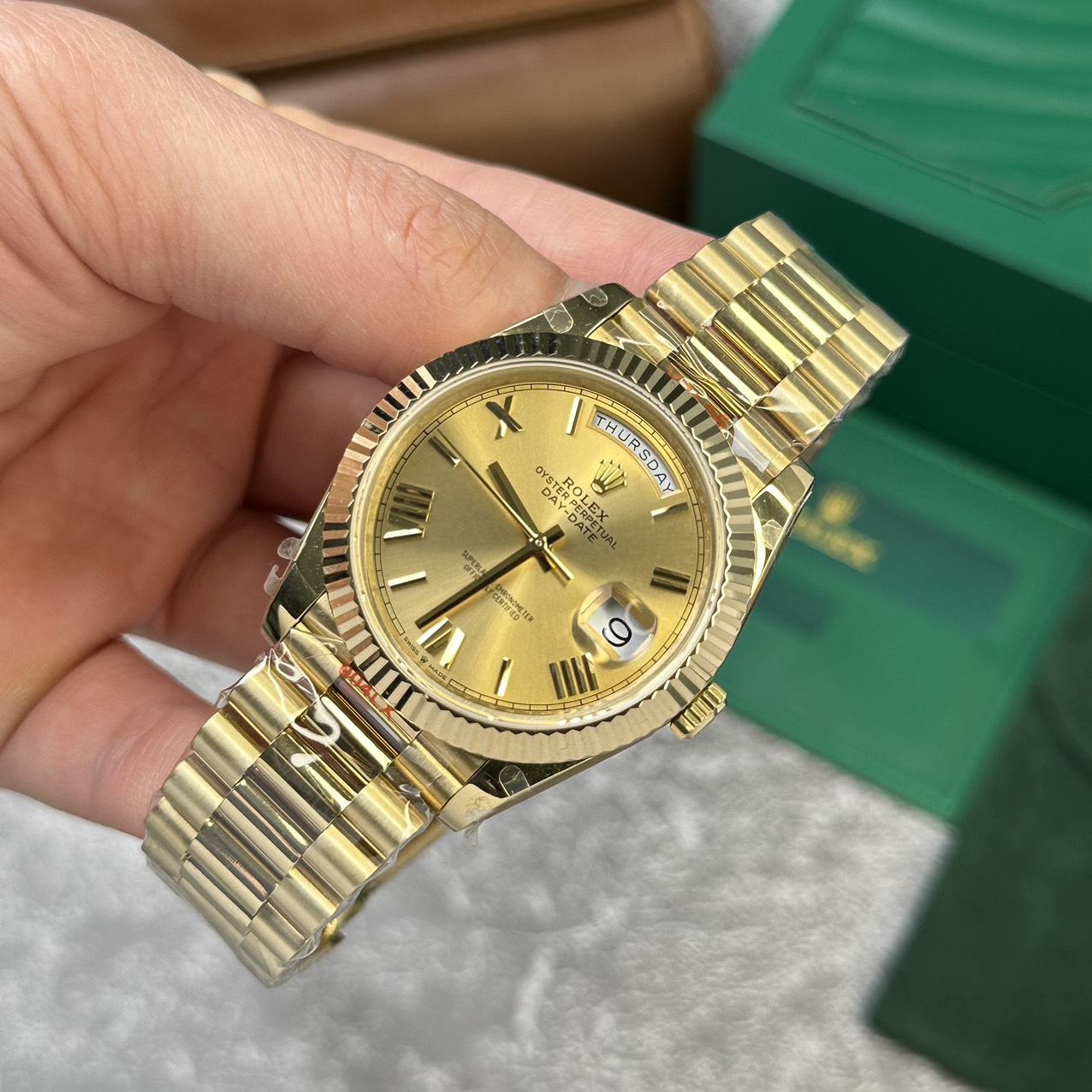 Rolex Replica 1:1 Watch Day-Date 228238 V2  Roman Numerals GM Factory 40mm - Elite Watch Atelier