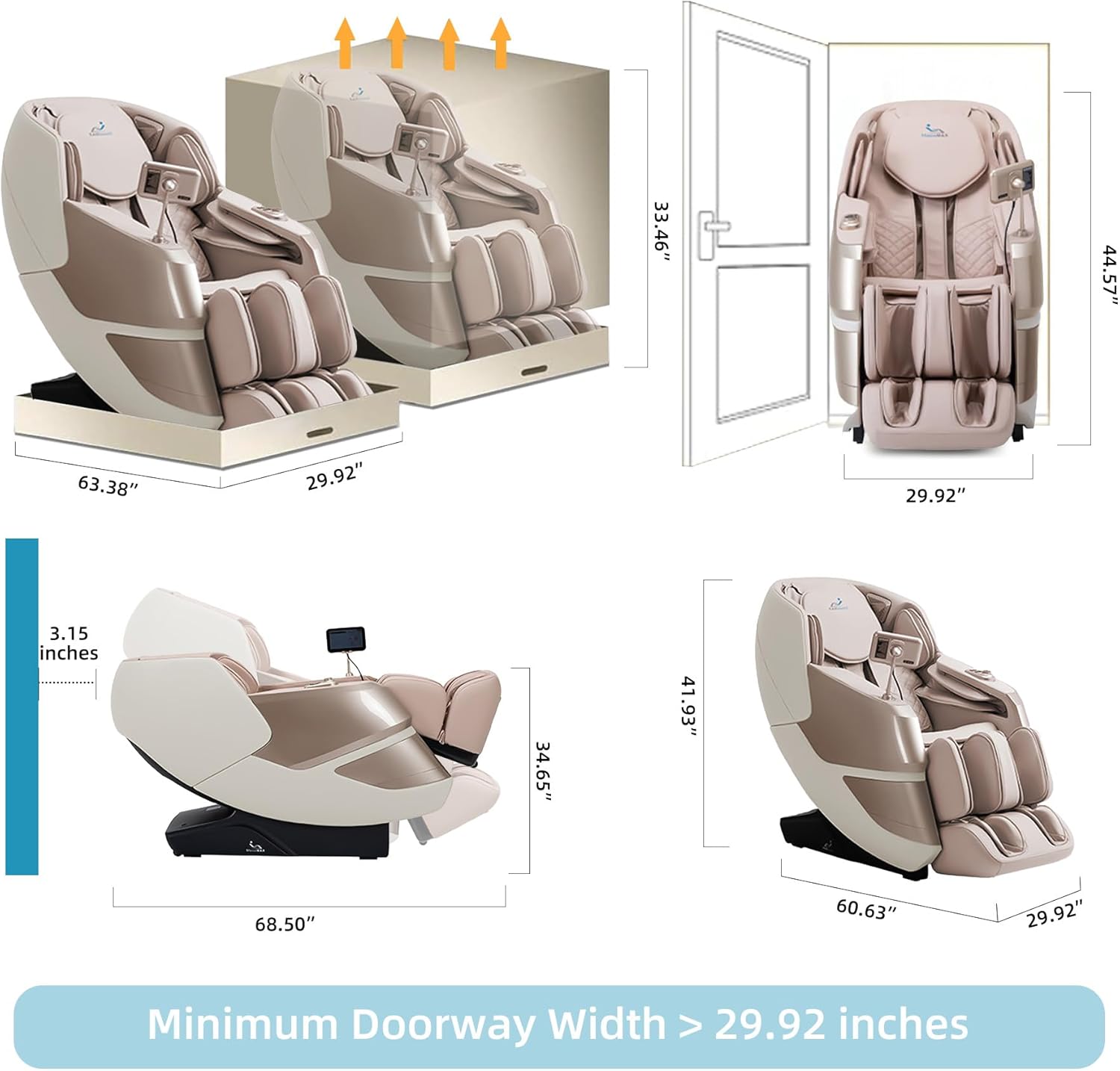 MassaMAX 2026 4D Massage Chair, Full Body Recliner with OTA Cloud Tech, Deep Yoga Stretch, 27 Auto Modes, 55