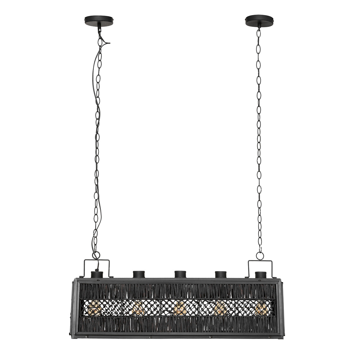 Hanging lamp "Aaron" Metal, black, l.93 cm