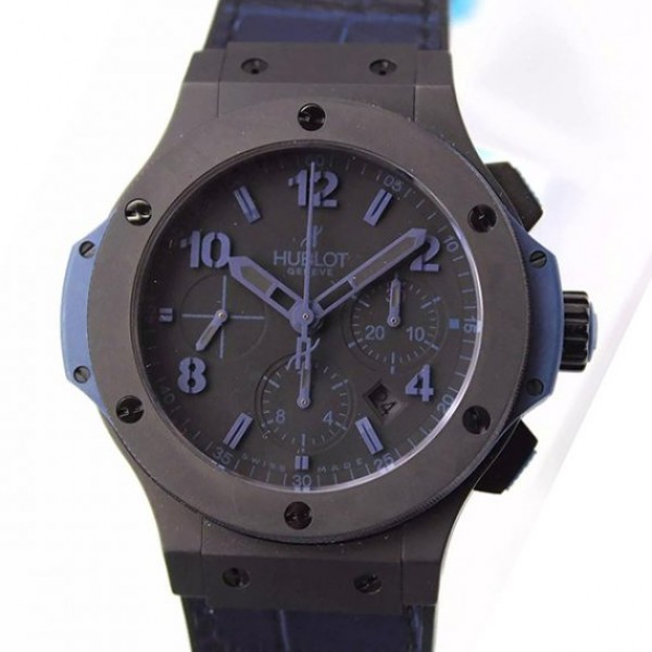Replica Hublot Big Bang Full Ceramic Evolution Blue Magicb Gummy Strap HUB4104 - Elite Watch Atelier