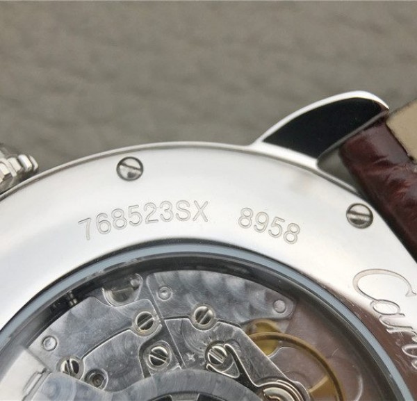 Replica Cartier Ronde De Cartier SS White Dial Diamonds Bezel Croco Strap A2892 - Top club