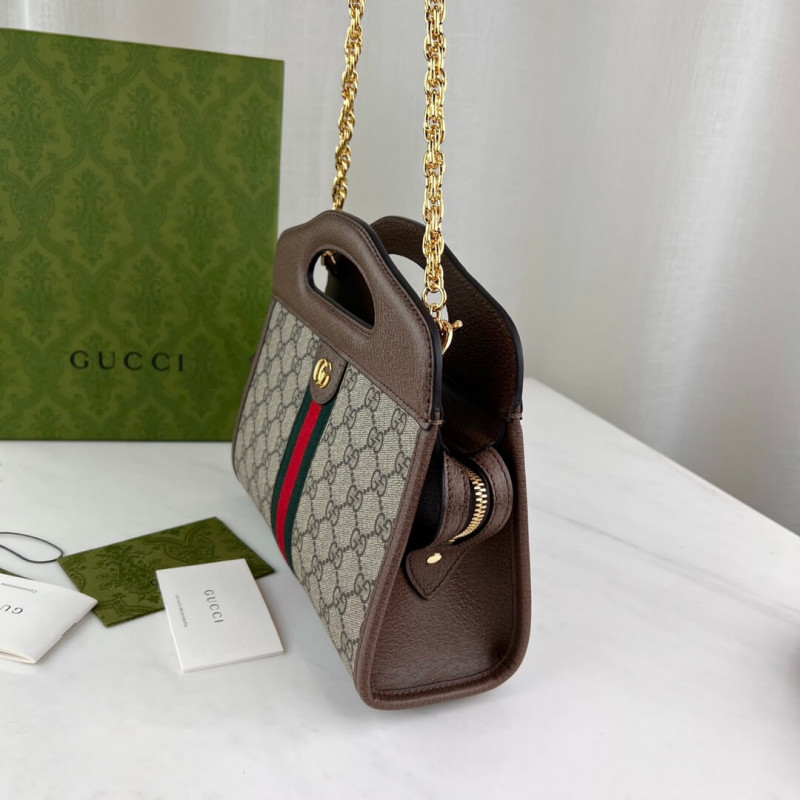 Replica Gucci Ophidia Small Tote With Web 693724 Brown1:1High-quality replica