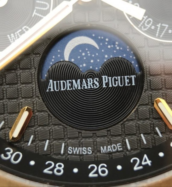 Replica Audemars Piguet JF Royal Oak 41mm 26574 YG Black Dial Leather Strap A5134 - Top club