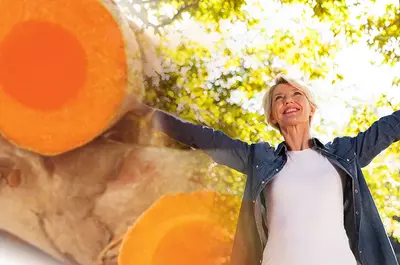 Lady with turmeric
