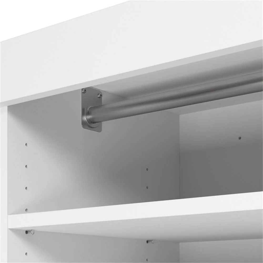 Bestar Pur 86W Closet Organizer System in White - Engineered Wood - Image 7