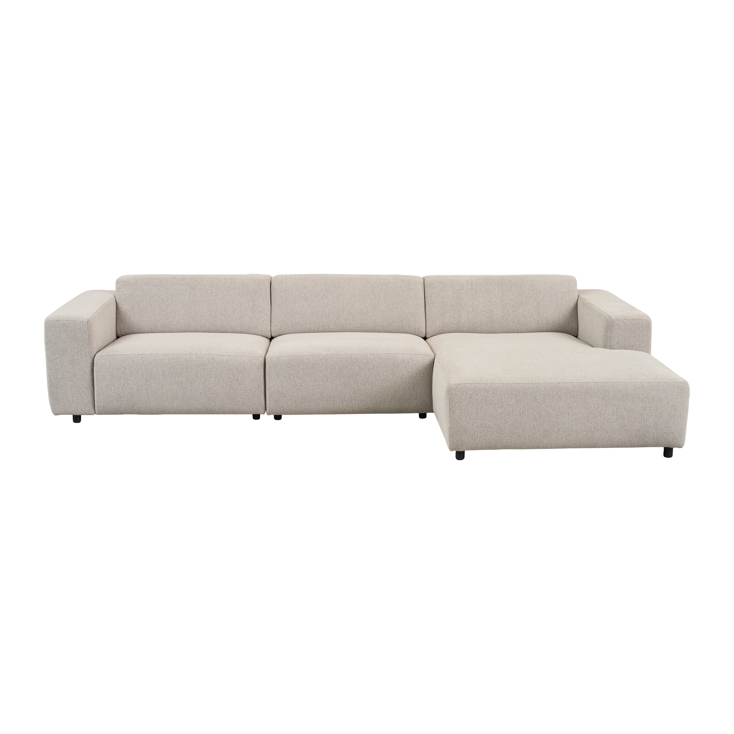 Blokker Nova Hoekbank met Chaise Longue Rechts - Naturel Melange