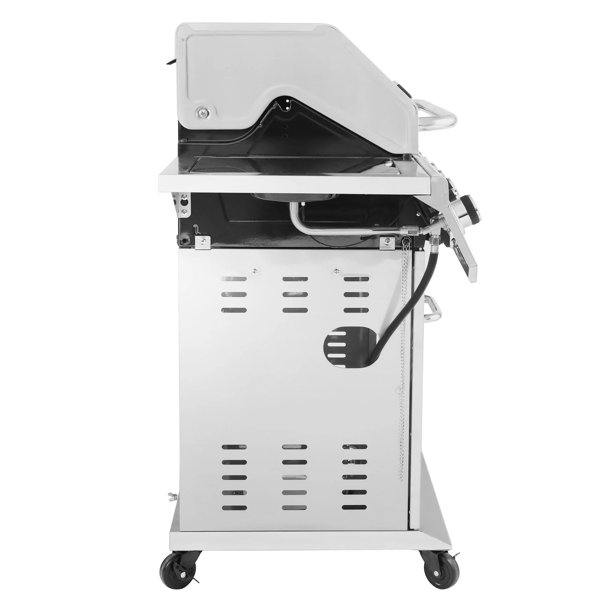 Stainless Steel 6-Burner Gas Grill - 74,000 BTU With Sear And Side Burner - Image 3 Stainless Steel 6-Burner Gas Grill - 74,000 BTU With Sear And Side Burner - Image 3