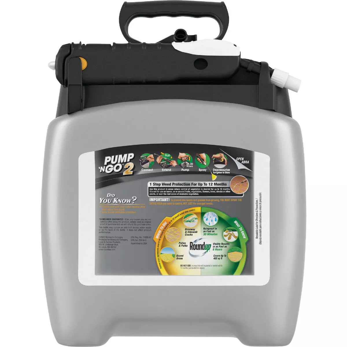 Roundup Dual Action 365 Pump 'N Go 1.33 Gal. Exclusive Formula Sprayer Weed & Grass Killer