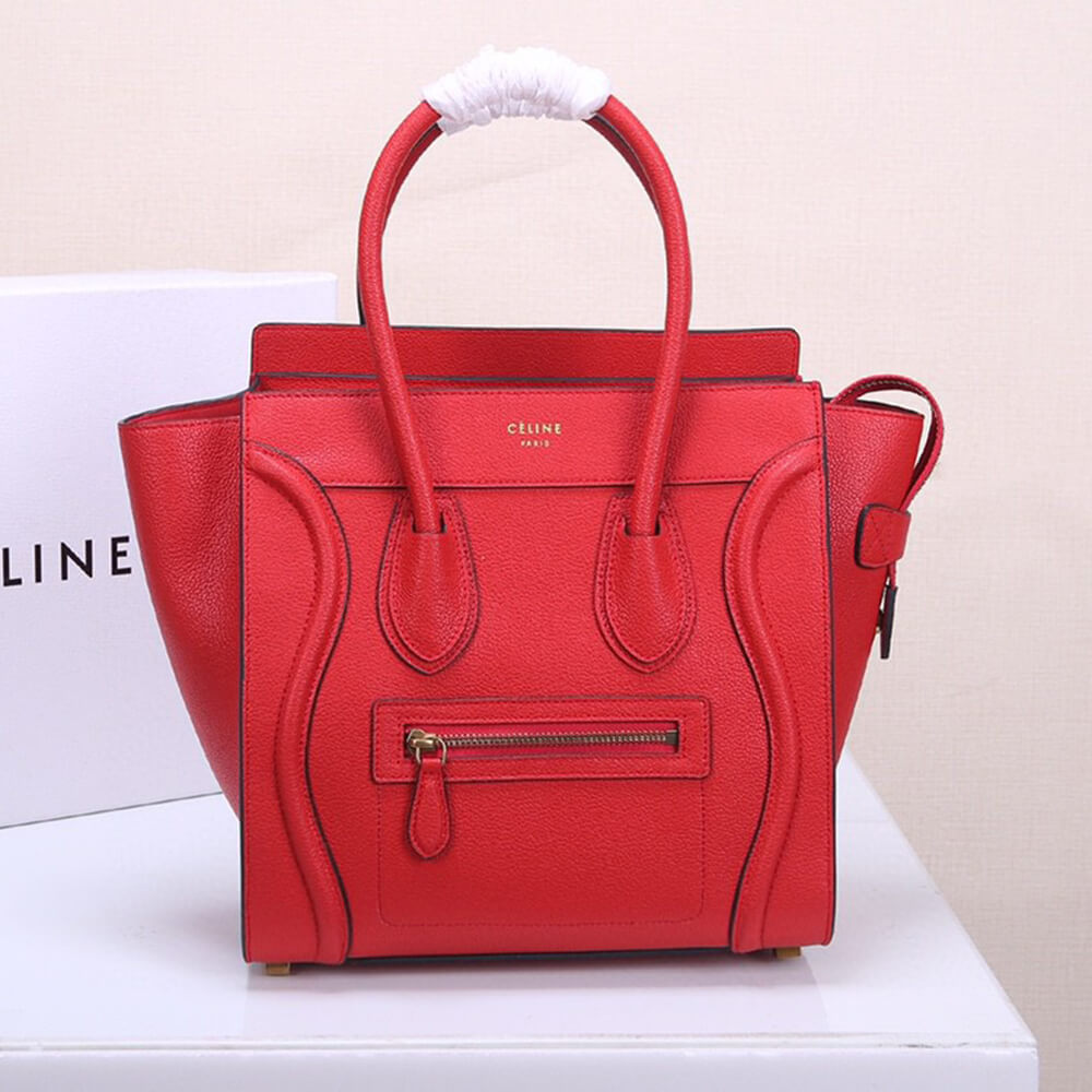 Celine Micro Luggage Handbag in Calfskin