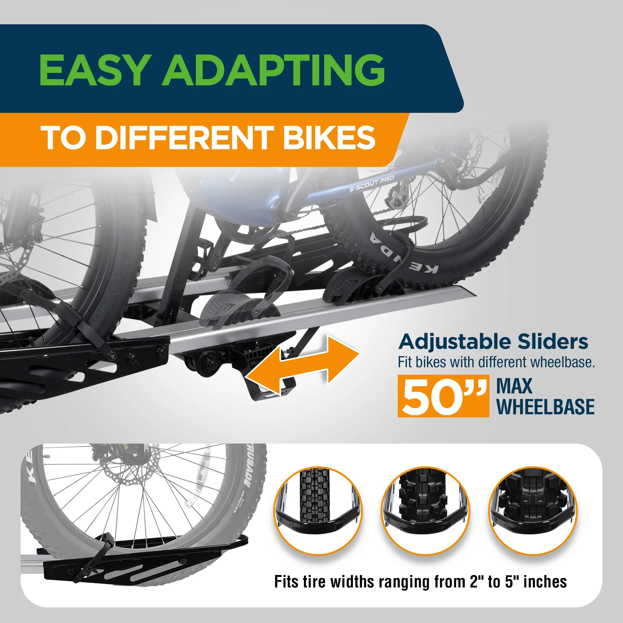 Young Electric Ebike Rack, 200lb Capacity, Alloy Steel Hitch Mount, Fits 5-Inch Fat Tire Bikes, 2-Inch Receiver - Image 26
