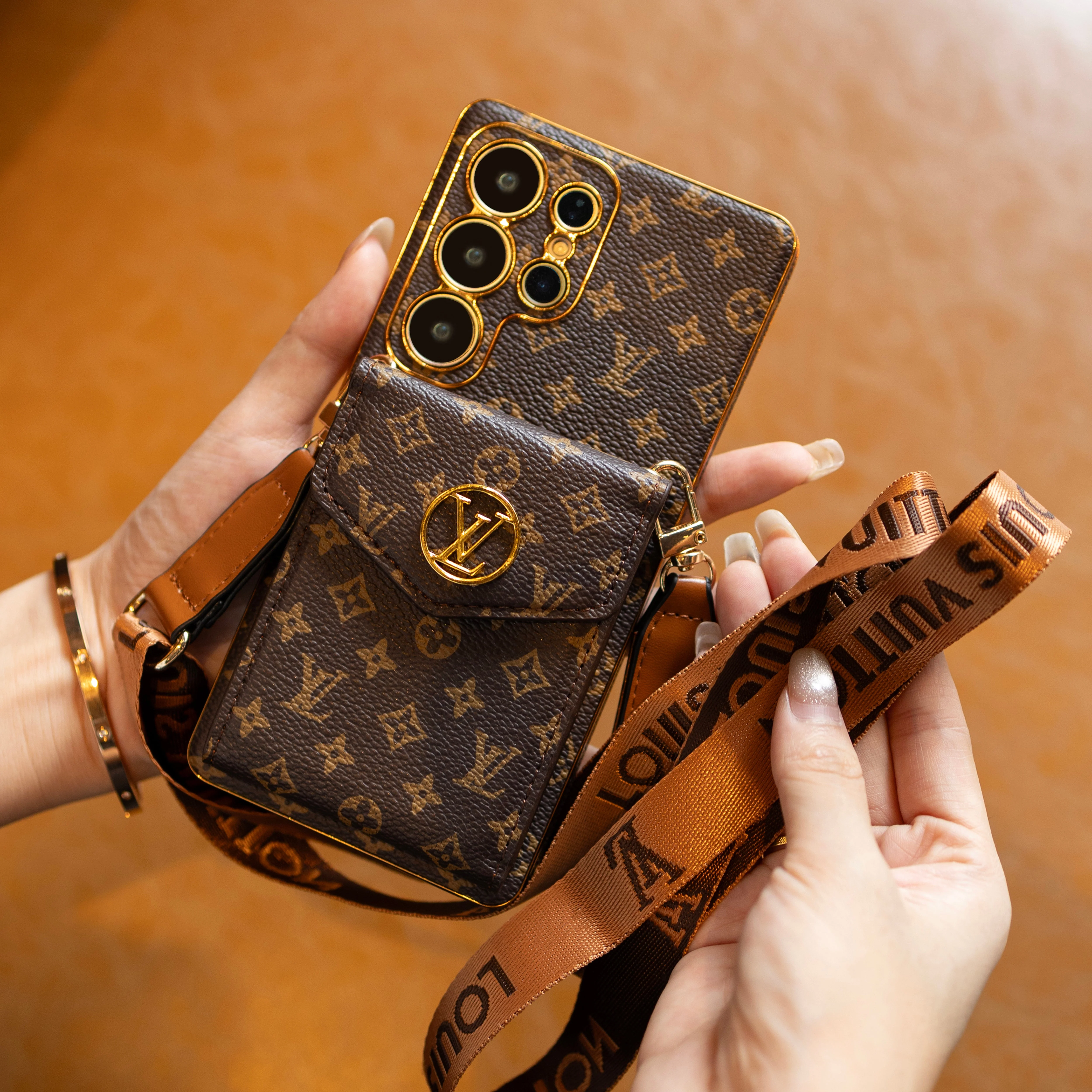 Advanced Leather Samsung Phone Case with Wallet and Strap.02 - Wholesale & Influencer