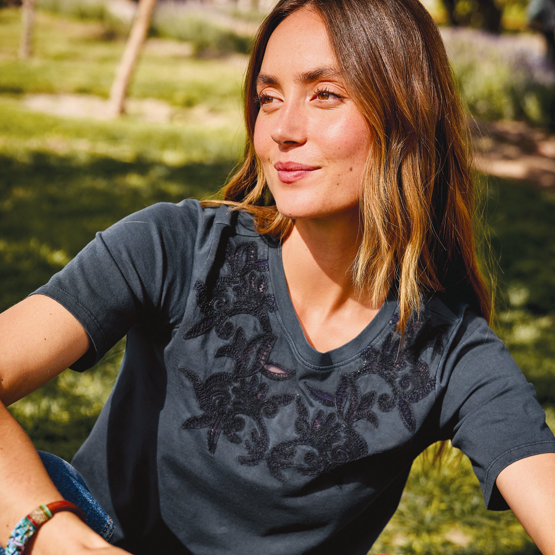 Toluca Lace Tee, Petite - Sundance Clothing