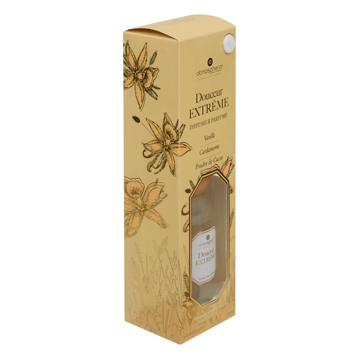 Diffuser "Elisa" Vanilla - Cardamom - Cocoa powder, Transparent, 200ml