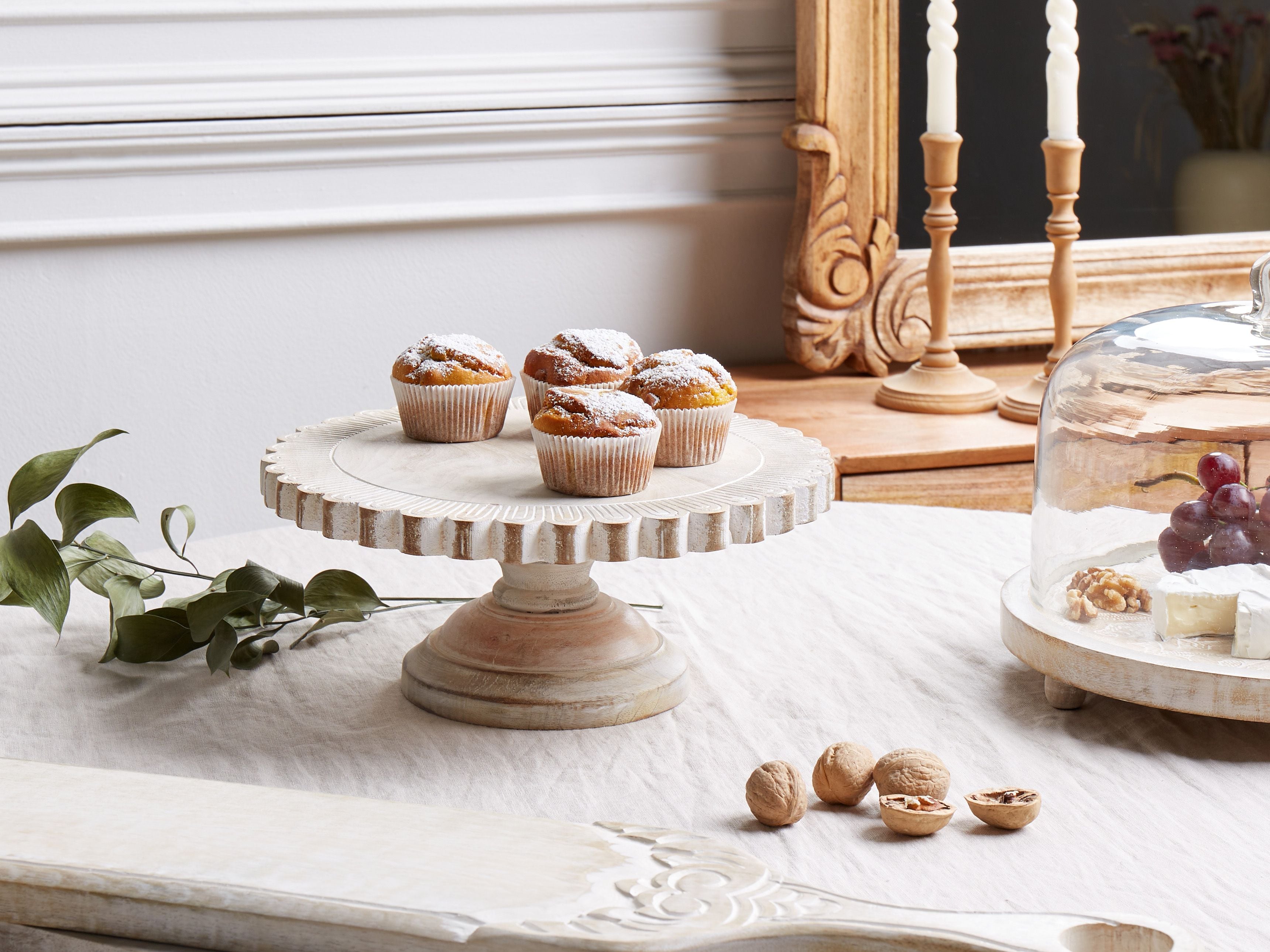 Cake Stand MEMFIS Mango Wood Light Brown