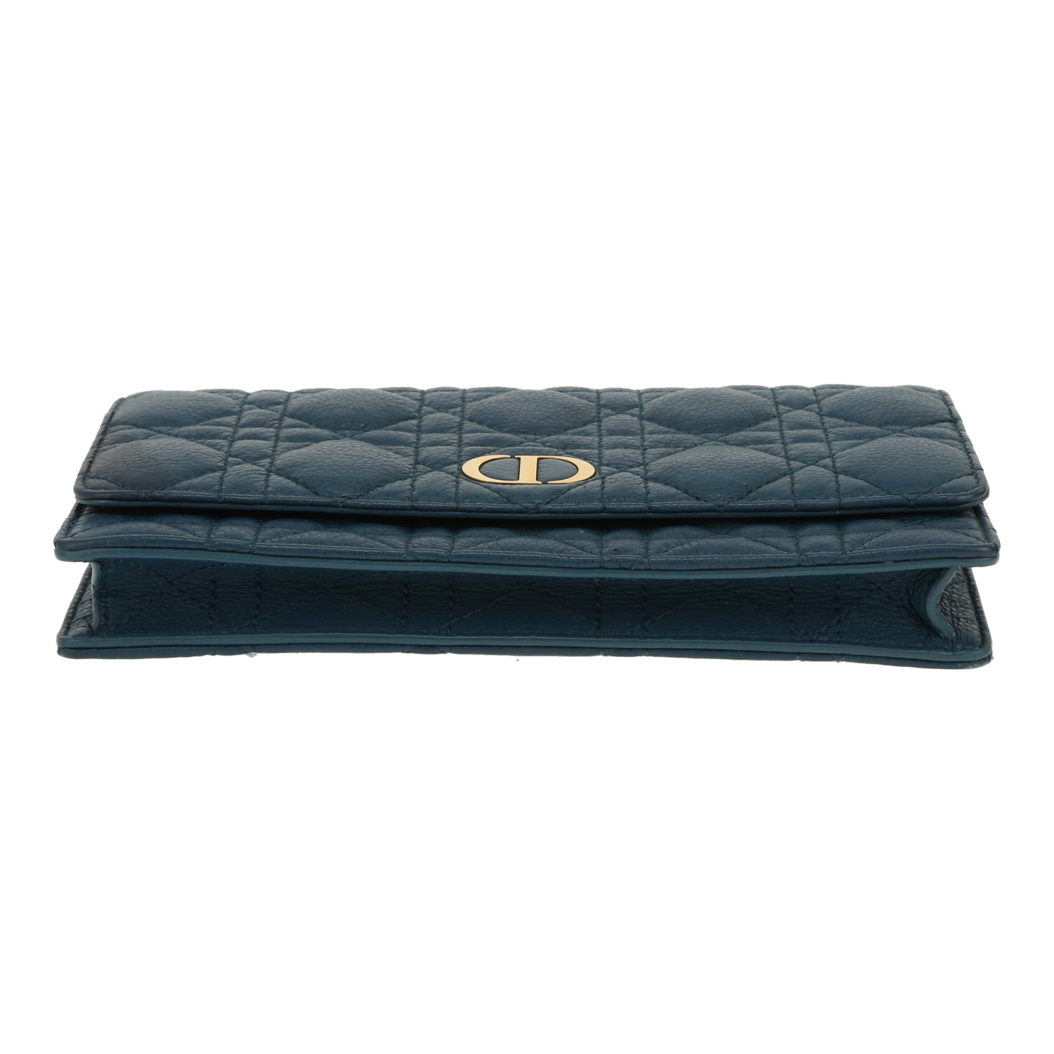 Dior Caro clutch-belt in blue grained leather1:1High-quality replica
