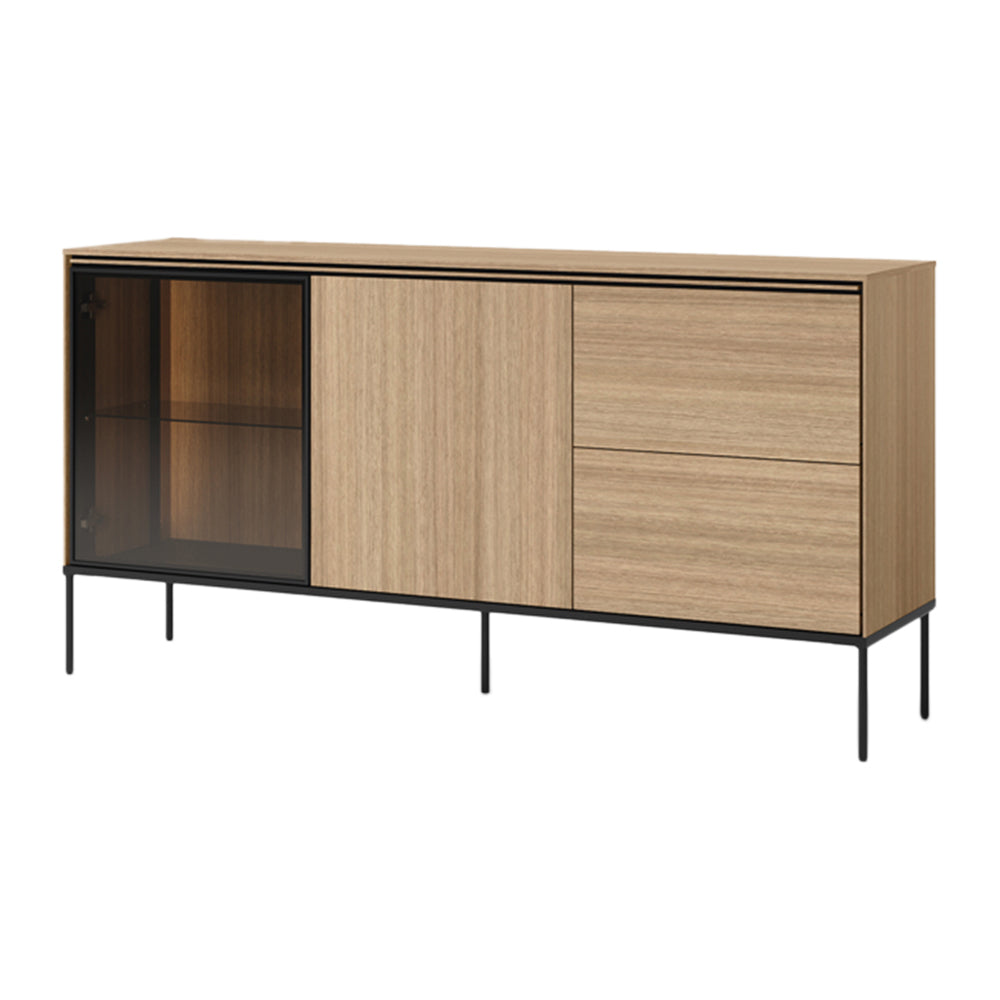 Blokker Grain Dressoir met Glas B 167 cm - Eikenhout