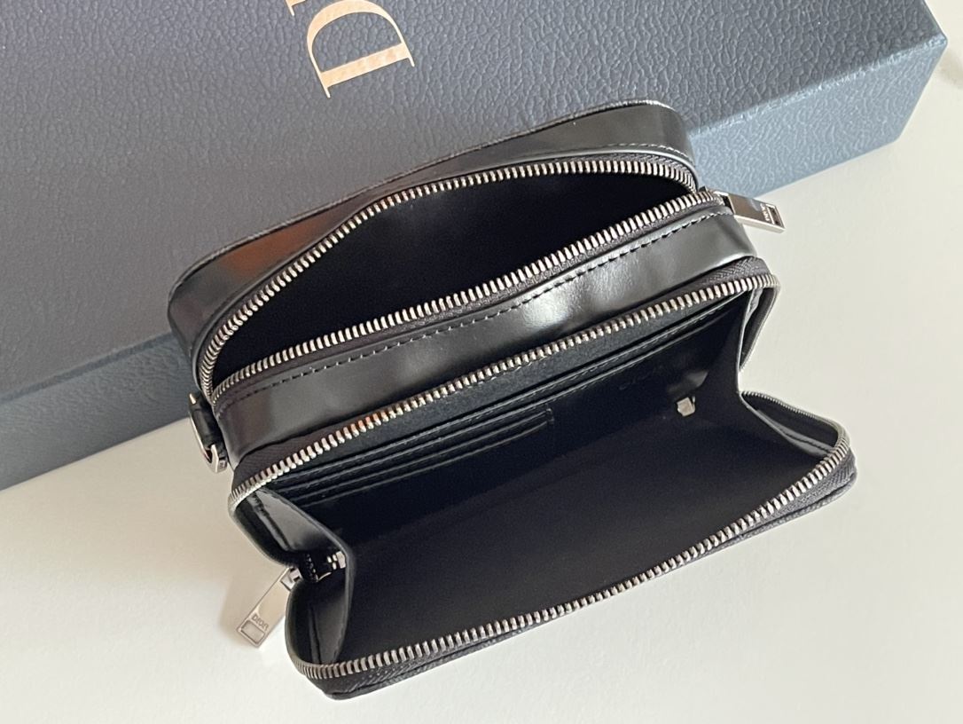 Pouch With Strap Diamond Black/Grey For Women‎ 6.5in/17cm CD 2ESBC119DCO_H43E1:1High-quality replica