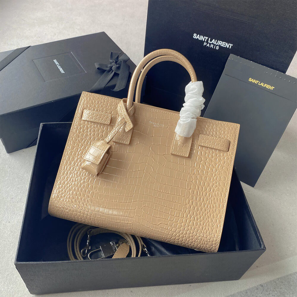 YSL Sac De Jour Baby Bag In Crocodile-Embossed1:1High-quality replica
