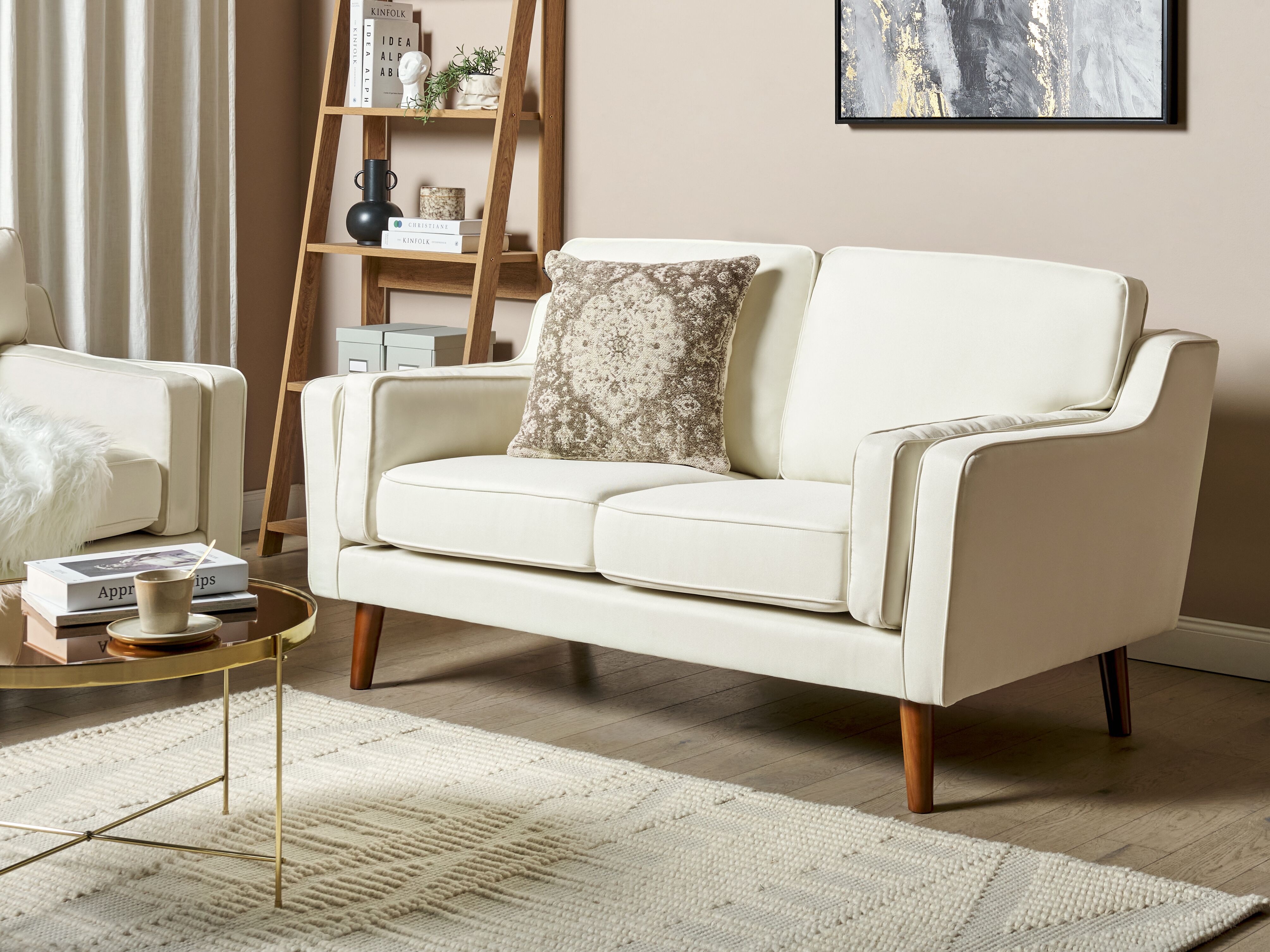 Sofa 2 Seater LOKKA Fabric Off-White