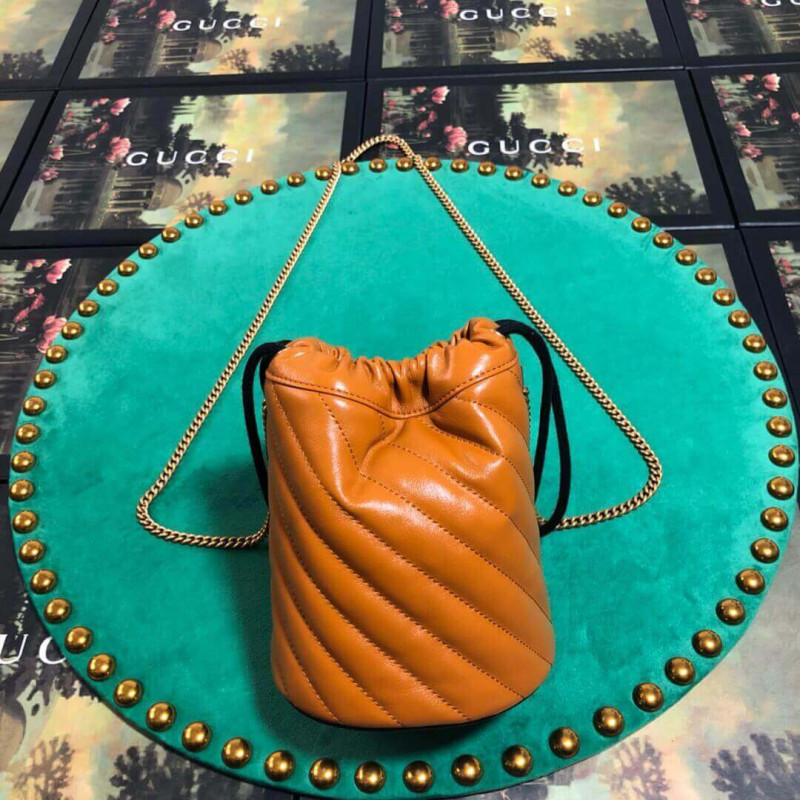 Replica Gucci Gg Marmont Mini Bucket Bag 575163 Cognac1:1High-quality replica