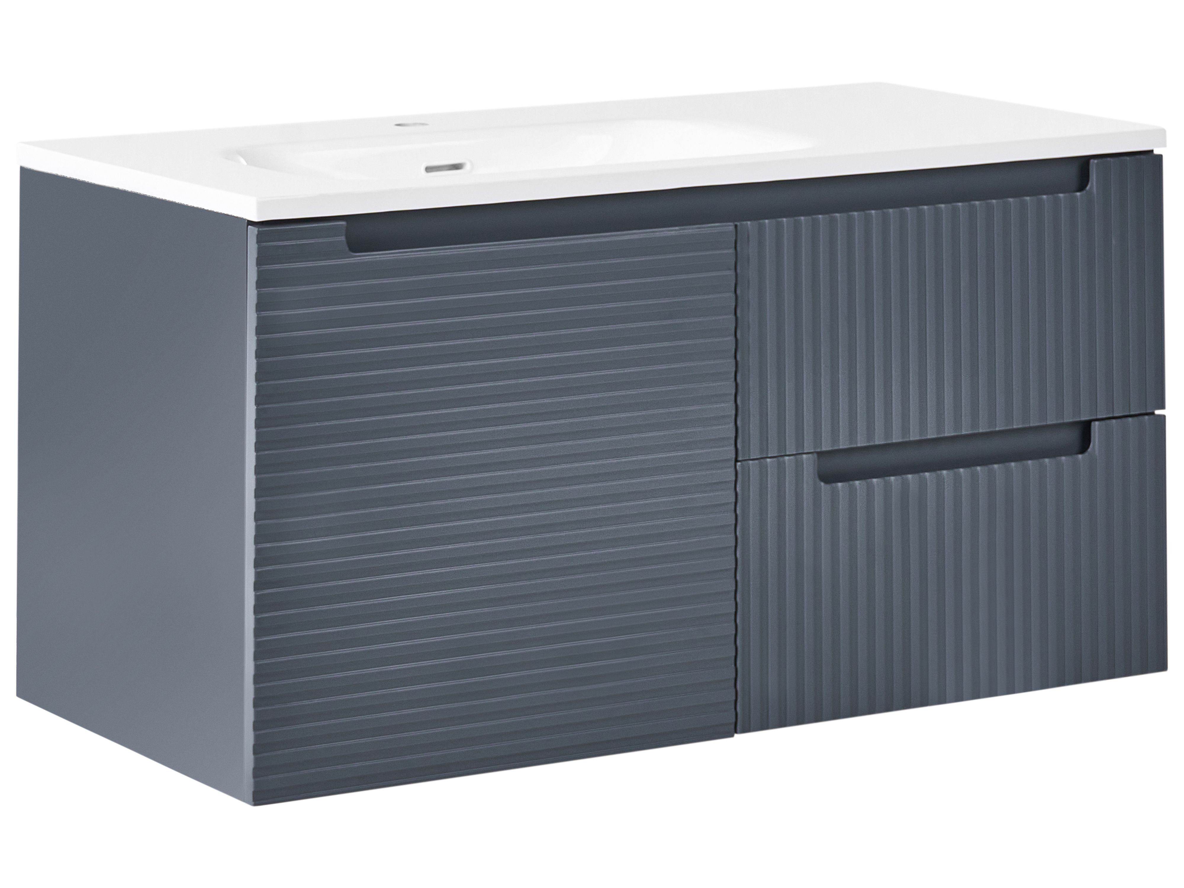 Wall Mounted Vanity Unit with Basin VALA Graphite Grey