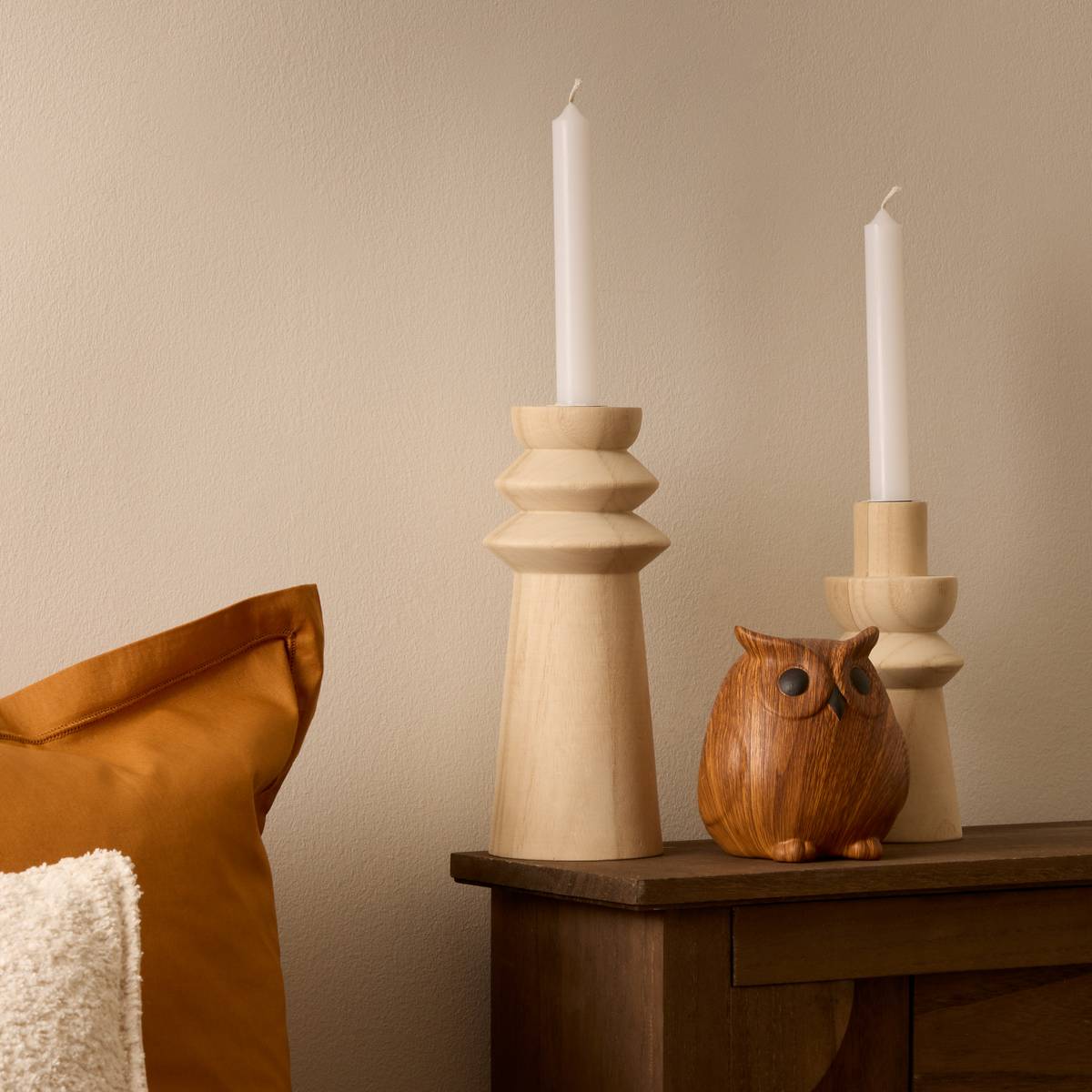 Owl Figurine "Autumn" Caramel Brown, 11x10.3 cm