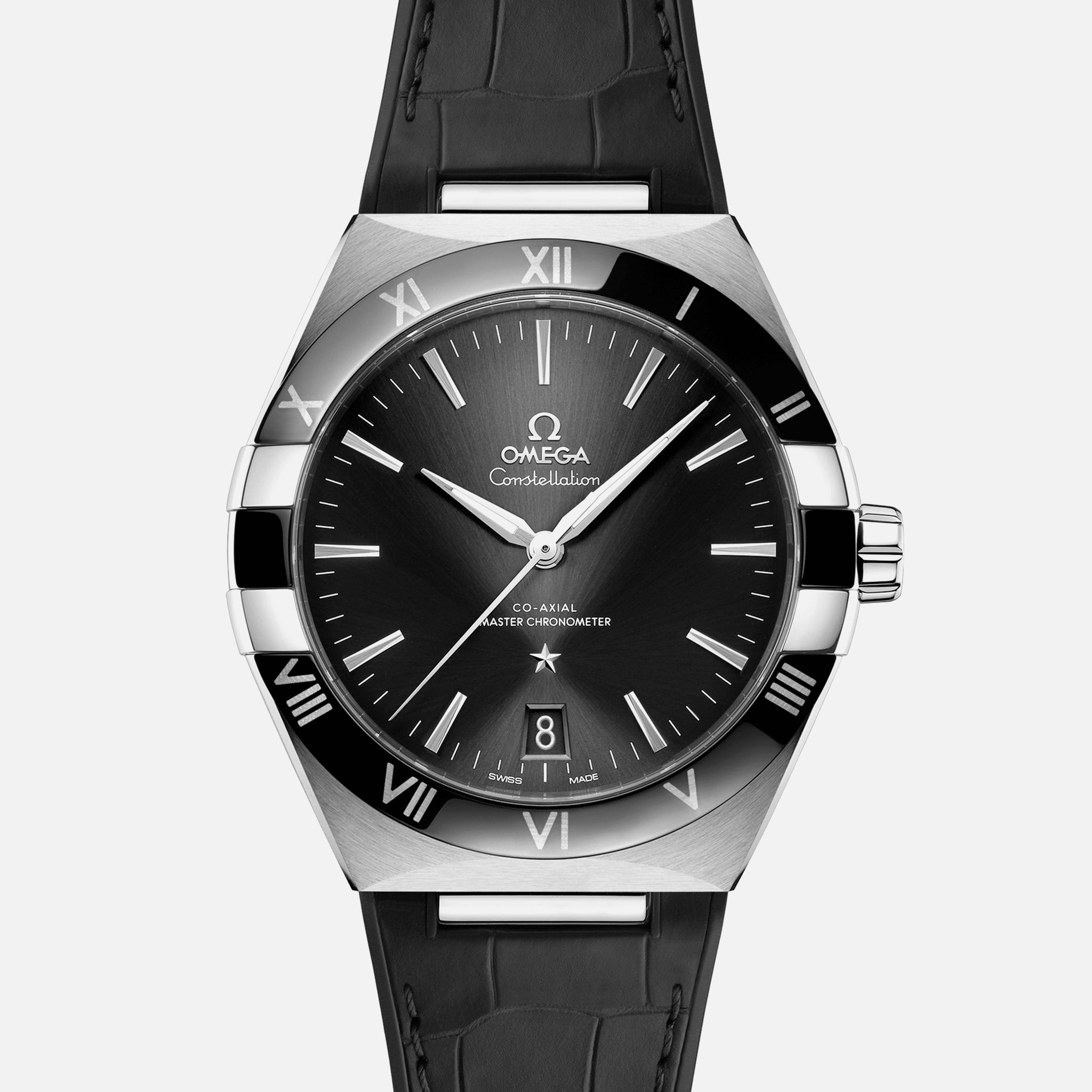 Constellation Co-Axial Master Chronometer 41mm Black Dial On Leather Strap(1:1 replica) - Top club