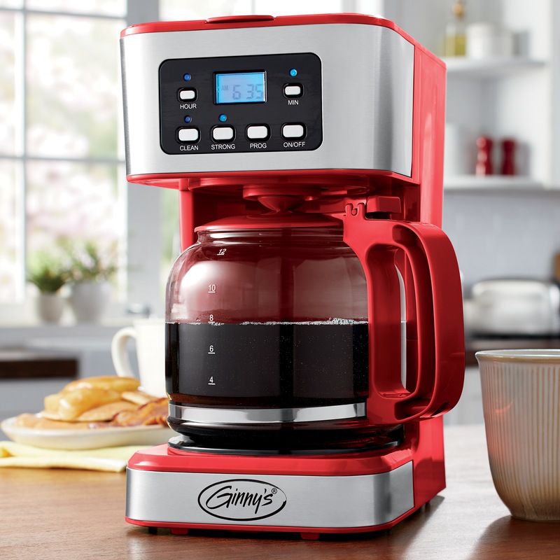 Ginny's 12-Cup Programmable Coffee Maker with Adjustable Brew Strength - MIDNIGHT VELVET CATALOG