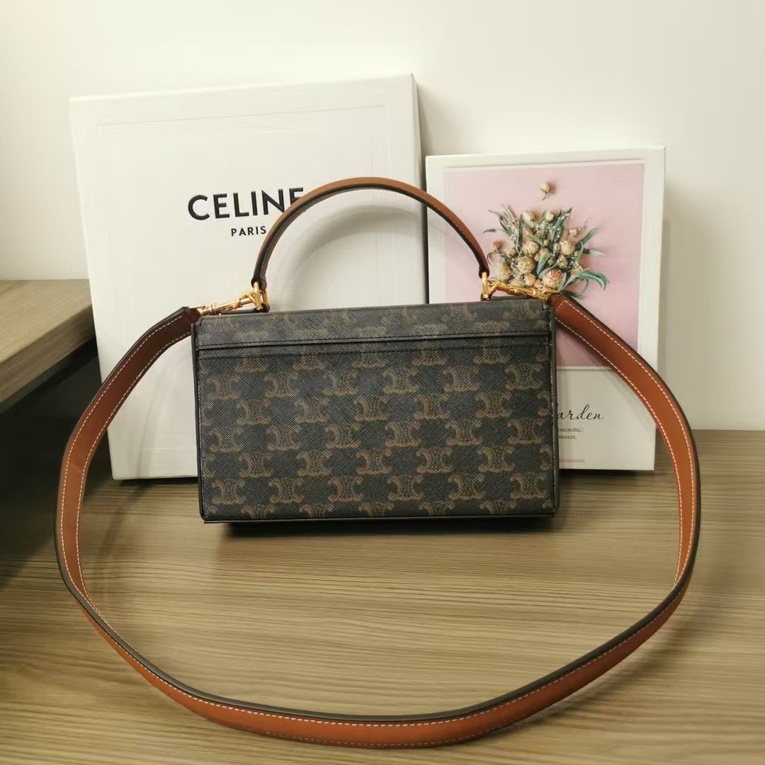 Celine Triomphe Box Top Handle Bag