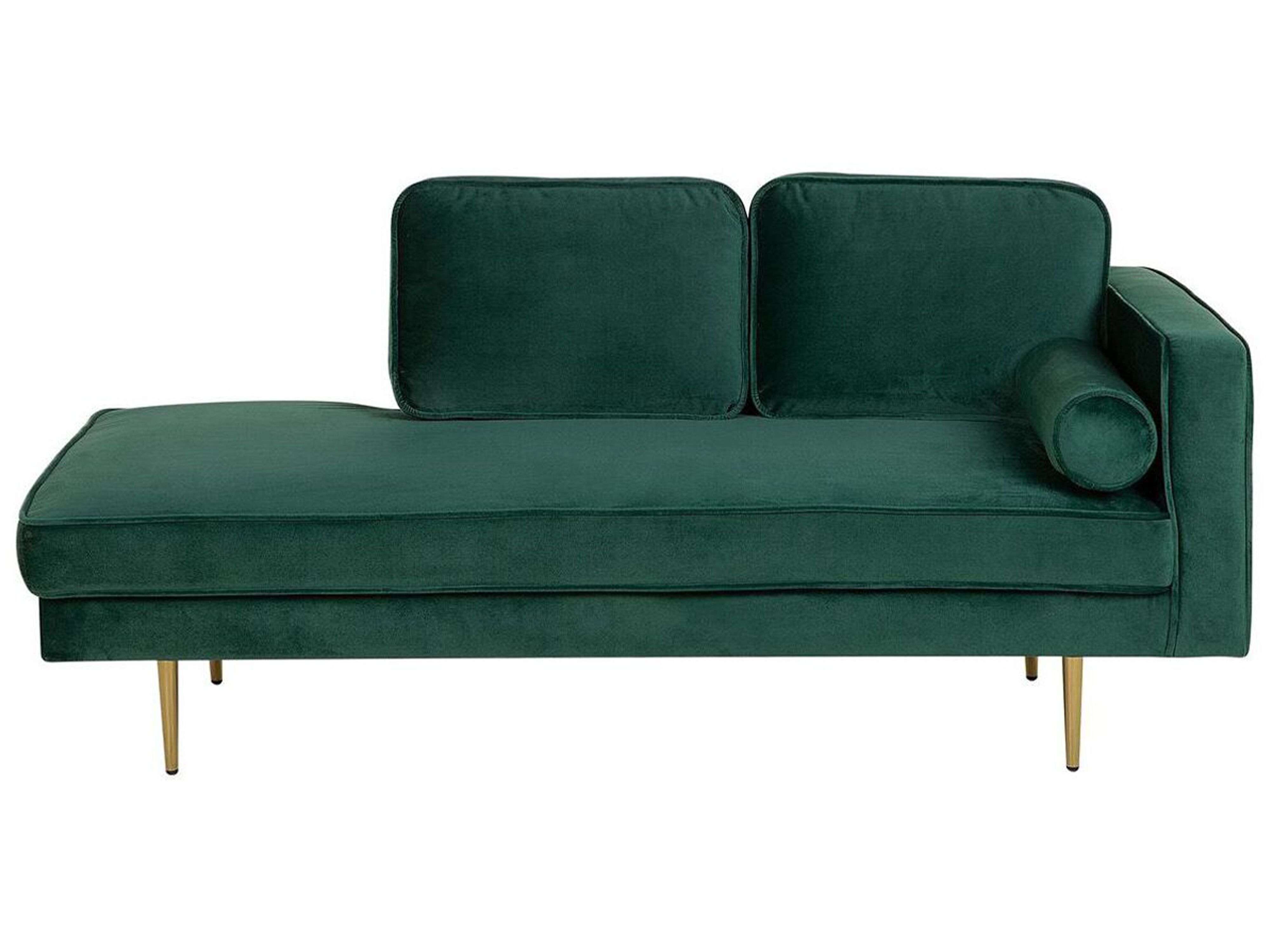 Right-Hand Chaise Lounge MIRAMAS Velvet Emerald Green