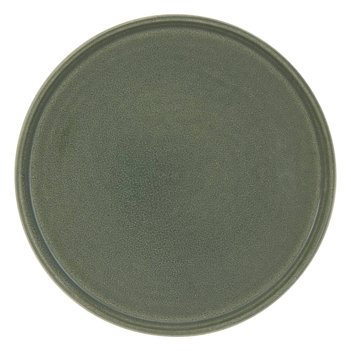 "Terre Inconnue" Dessert Plate Earthenware, D.21 cm, Khaki Green