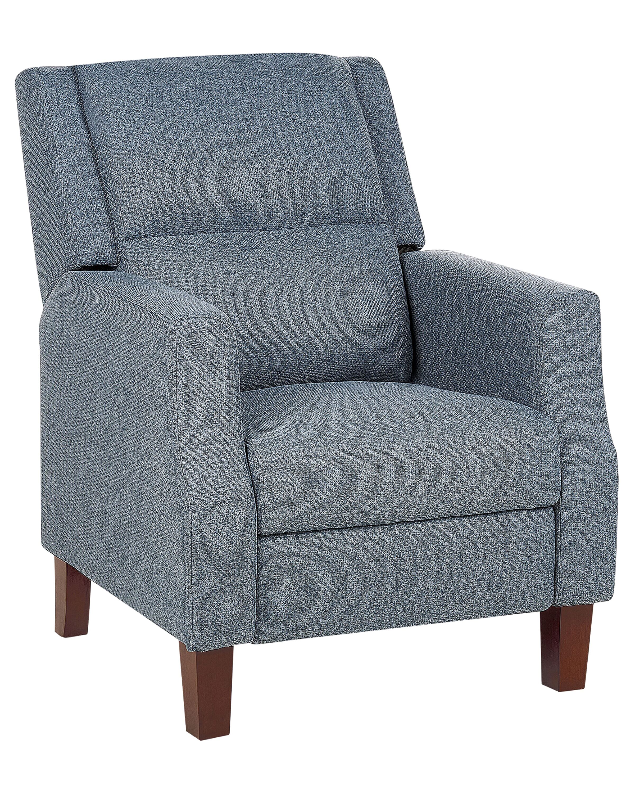 Recliner Chair EGERSUND with Footrest Fabric Dark Blue