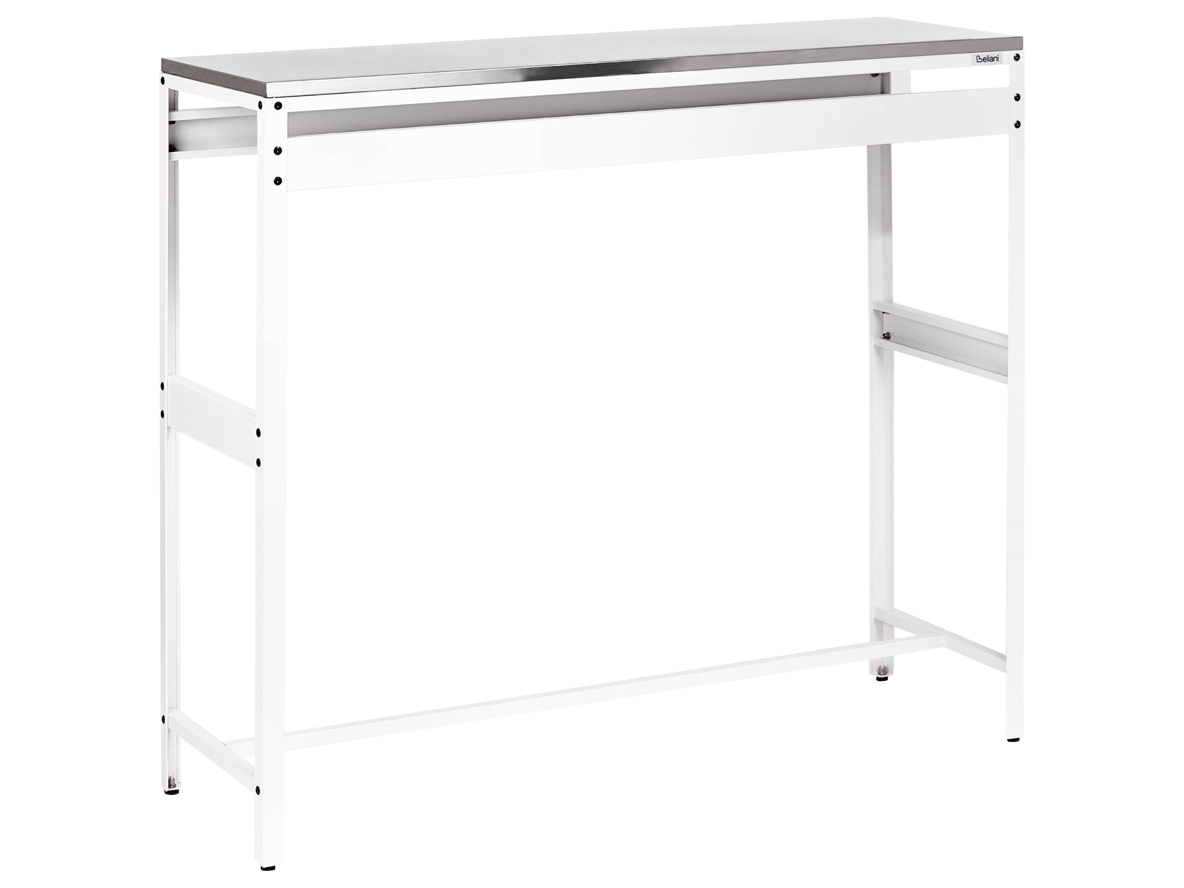 Outdoor Bar Table MAENZA 120 cm 40 cm Metal White