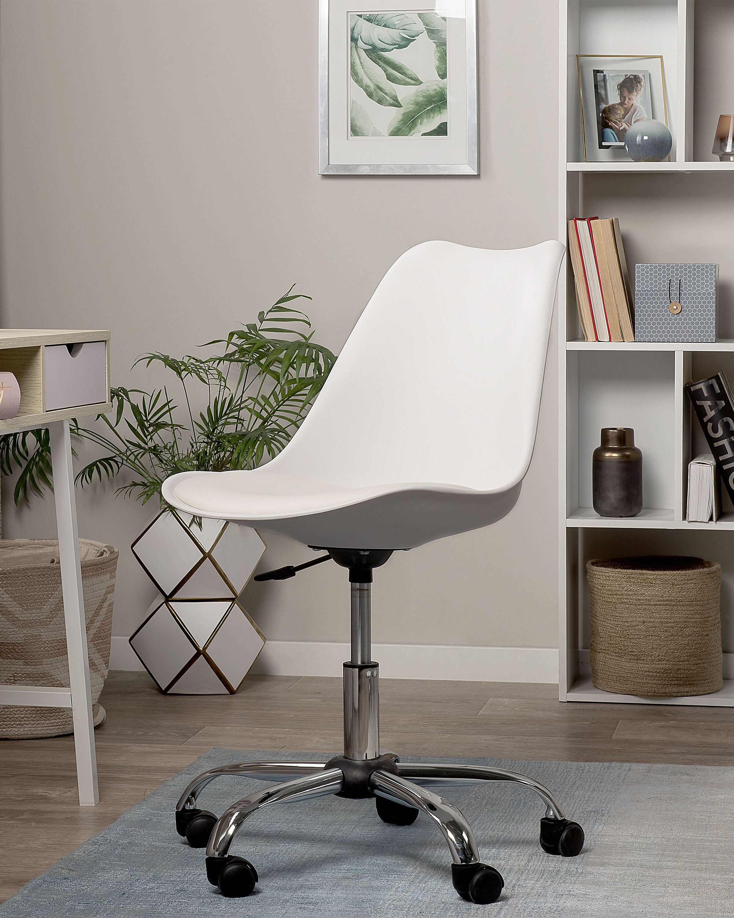 Desk Chair DAKOTA Faux Leather White