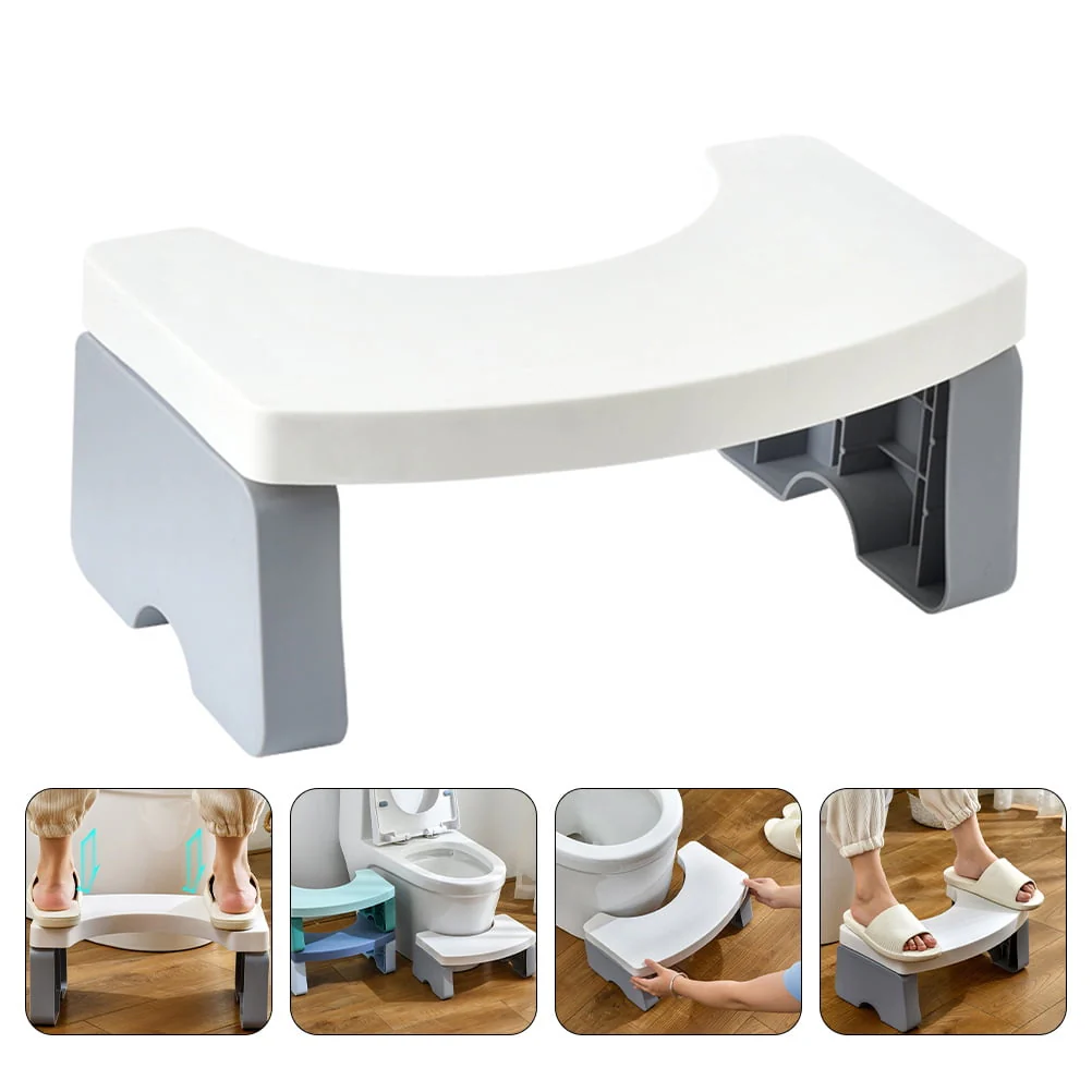 Toilet Stool Foot Potty Poop Height Children Bathroom Pooper Rest Footrest Squatty Assistance Chair Splicable Foldable