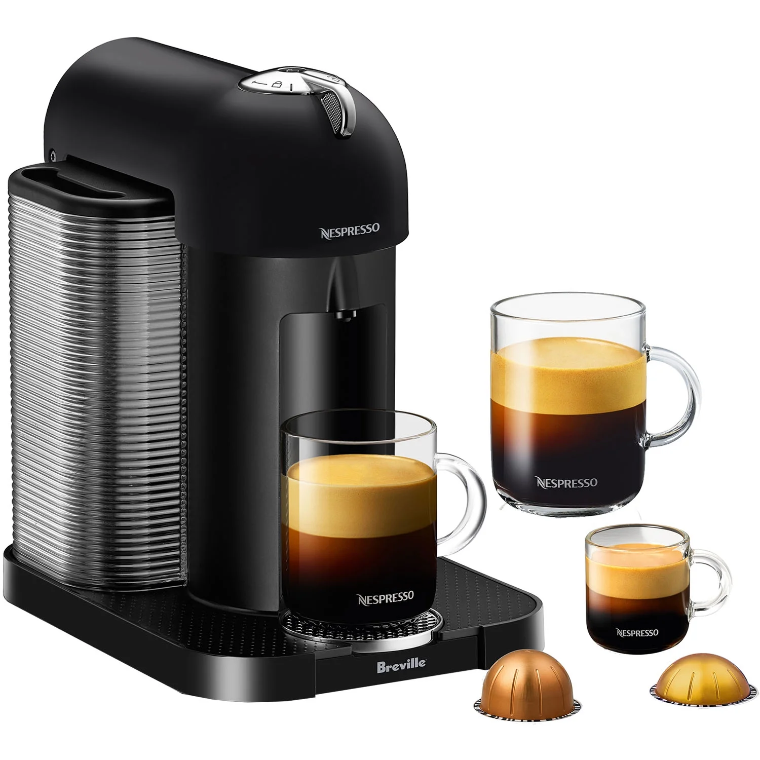 Breville Nespresso Vertuo Coffee & Espresso Single-Serve Machine in Matte Black - Image 14