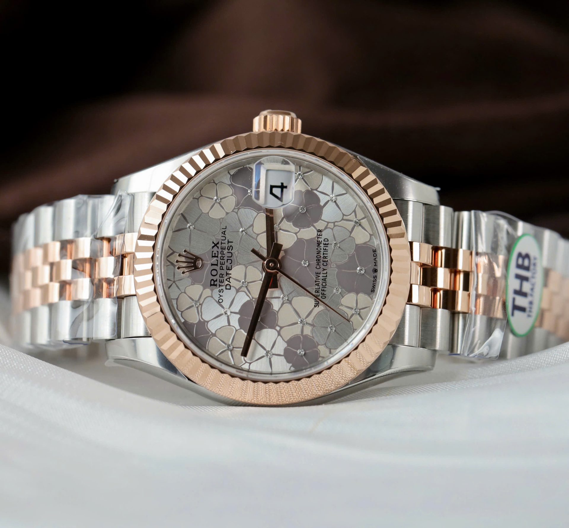 Rolex DateJust Best Replica Watch Women Flower Dial Jubilee Strap THB Factory 31mm - Top club
