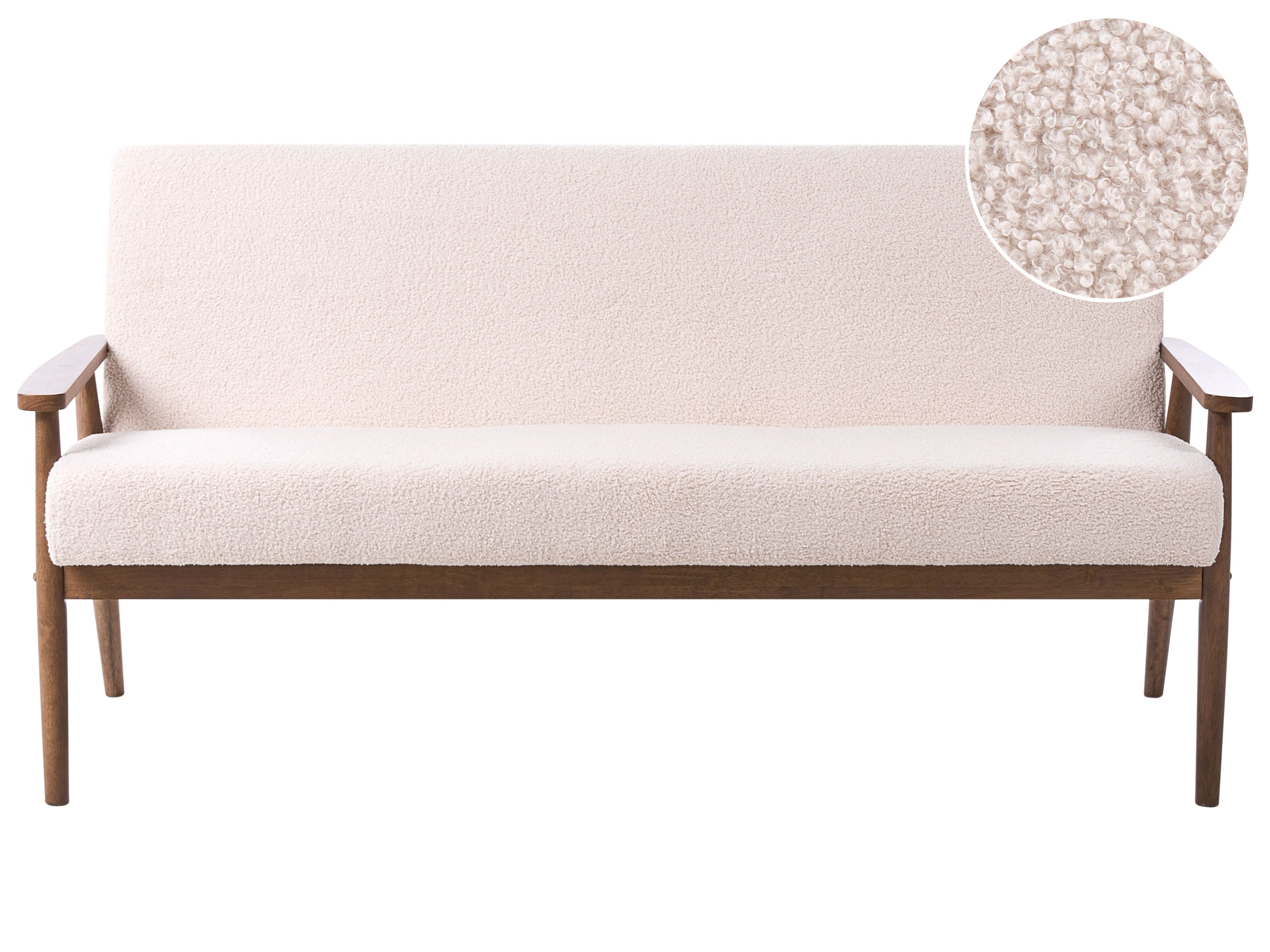 Sofa 3 Seater ESRUM Boucle Dark Brown/ Beige