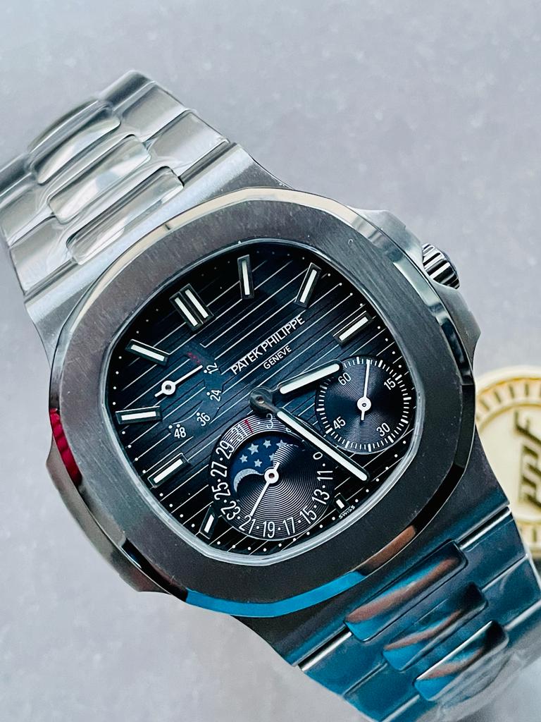 Replica PATEK PHILIPPE Nautilus 5712 SS PPF 1:1 Best Edition Blue Dial on SS Bracelet A240 V2 - Top club
