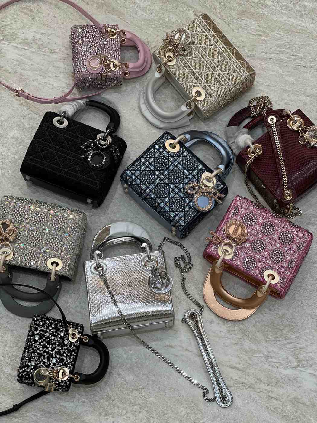 Dior Mini Lady Dior Crystal Embellished Bag