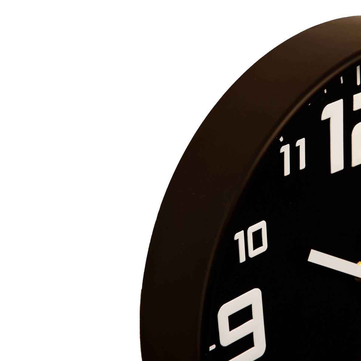 Silver clock"Elian" Black, D.30 cm